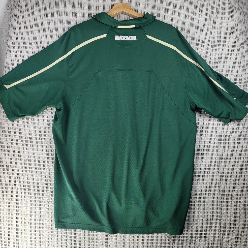 Baylor Bears Shirt Mens XL Green Gold NCAA Football Nike Dri Fit Polo Top‎ - Picture 7 of 9